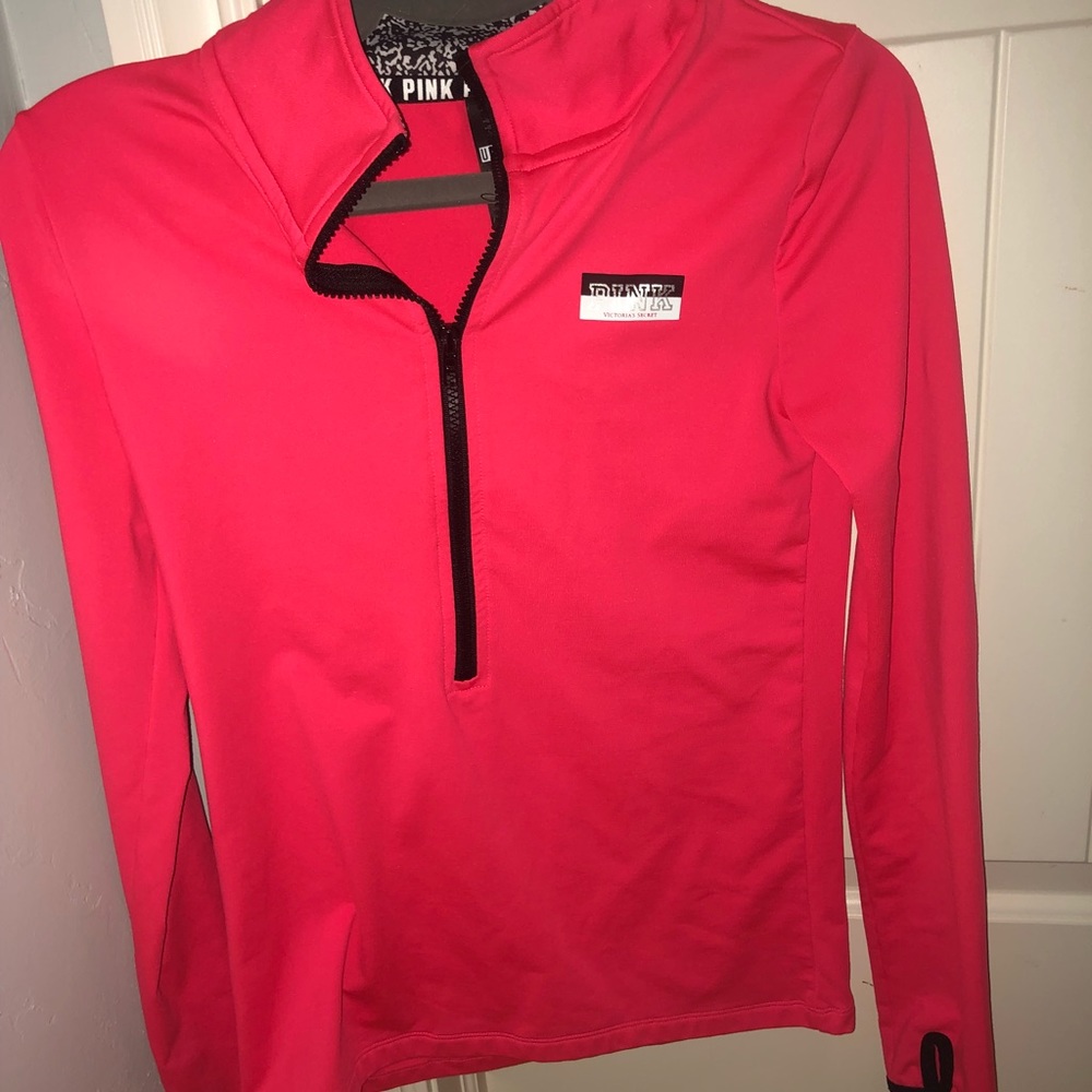 Long sleeve PINK half zip